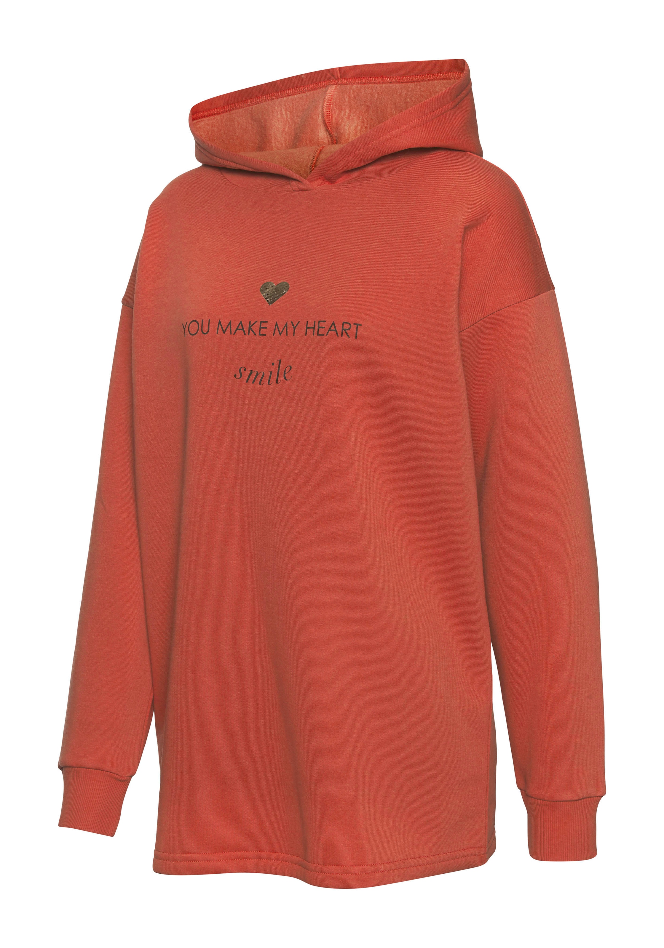 LASCANA Hoodie, Lounge-/Kapuzenpullover mit Print vorne, Loungewear