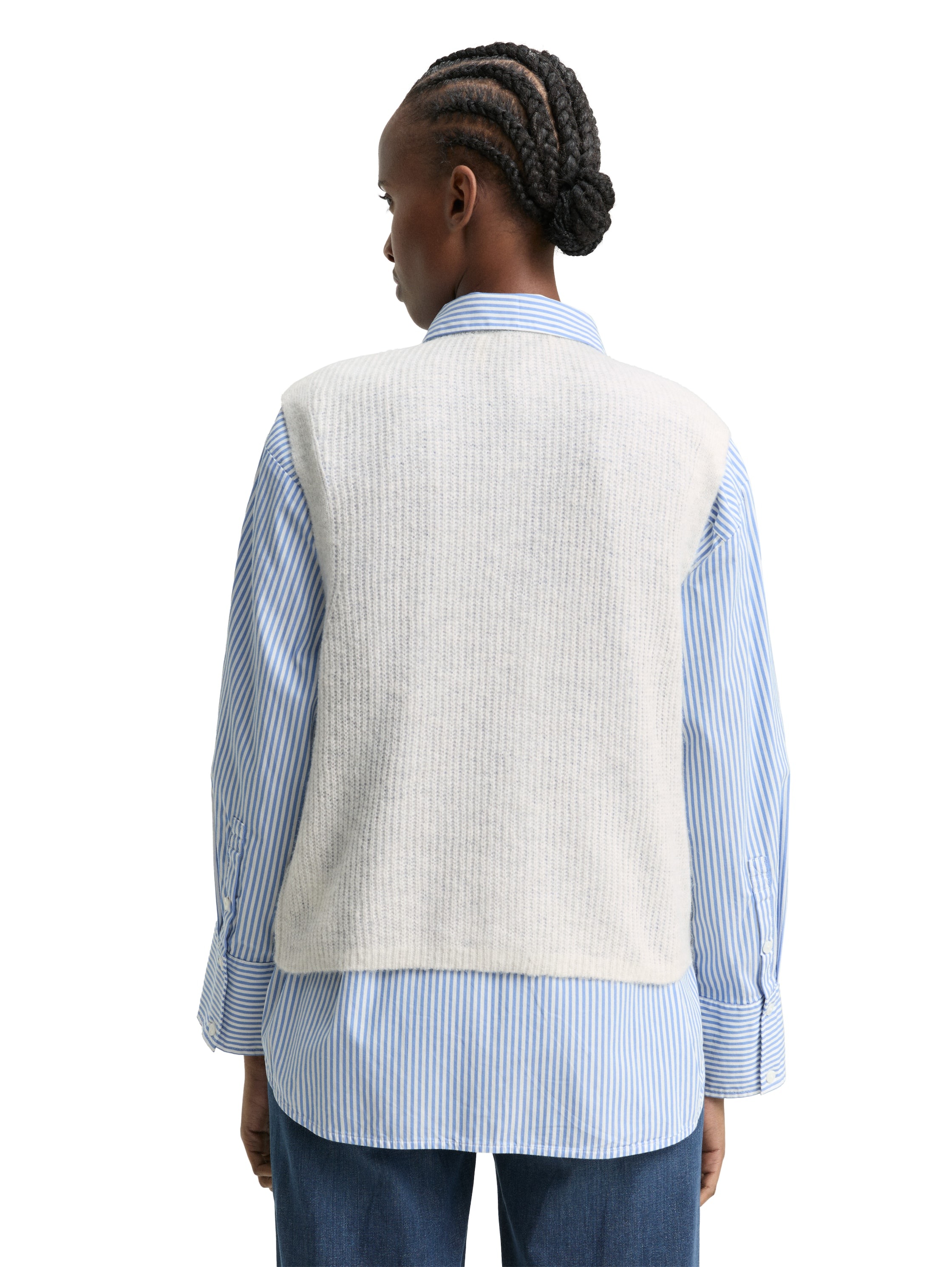 TOM TAILOR Denim Strickjacke, mit Knopfleiste