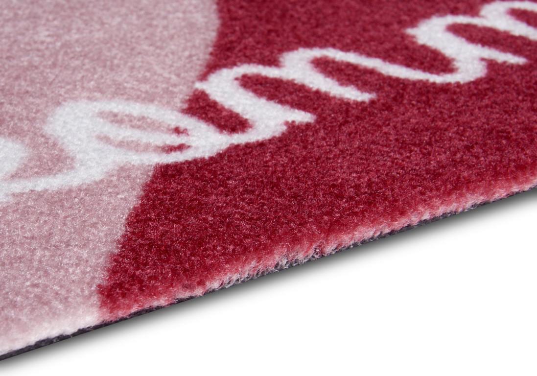 HANSE Home Fussmatte »Willkommen Herz, Türmatte«, rechteckig, 7 mm Höhe, Herz Motiv, mit Spruch, Schrift, Robust, Rutschhemend, Waschbar