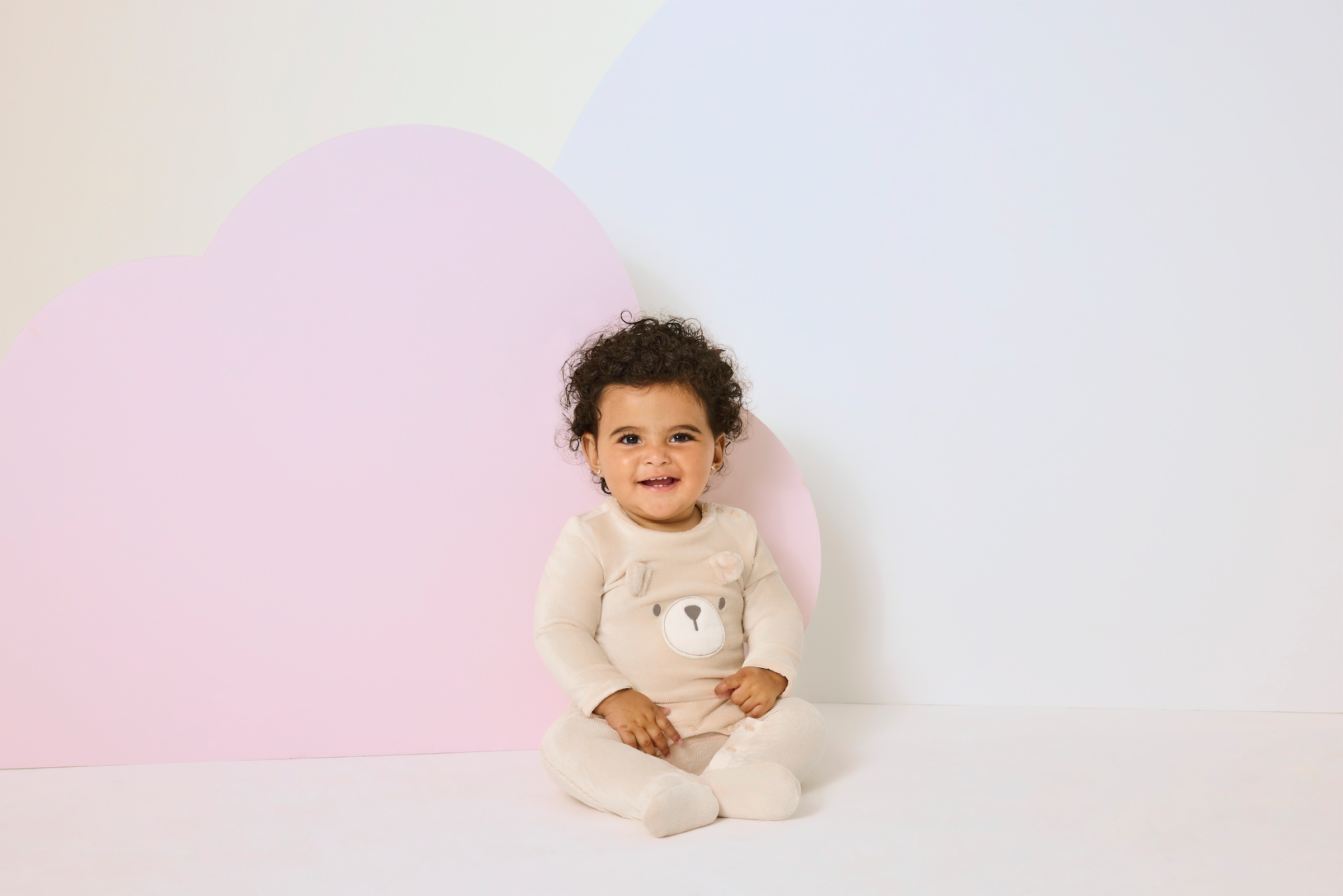 Huggies Babywear, Herren, HUGGIES babywear Strampler »HUGN FOOTED COVERALL« Cord in elastischer Qualität, granola, 4 (74), N-Gr, Strumpler von HUGGIES