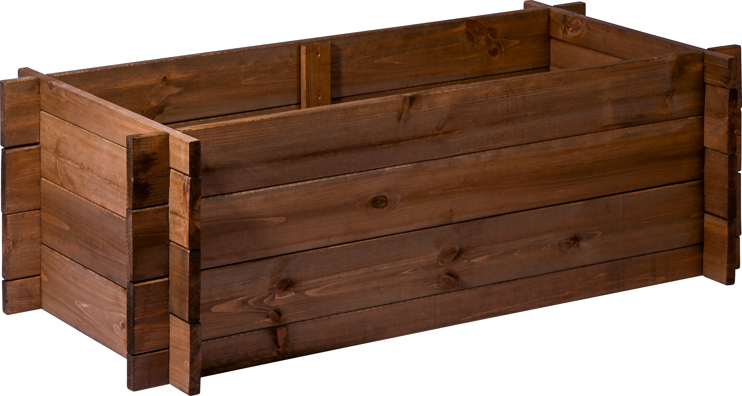 dobar Hochbeet »Steck-Hochbeet Massivholz Gr. L., Dunkelbraun«, Füllvolumen ca. 164 Liter, LxBxH: 117x58,5x38,5 cm