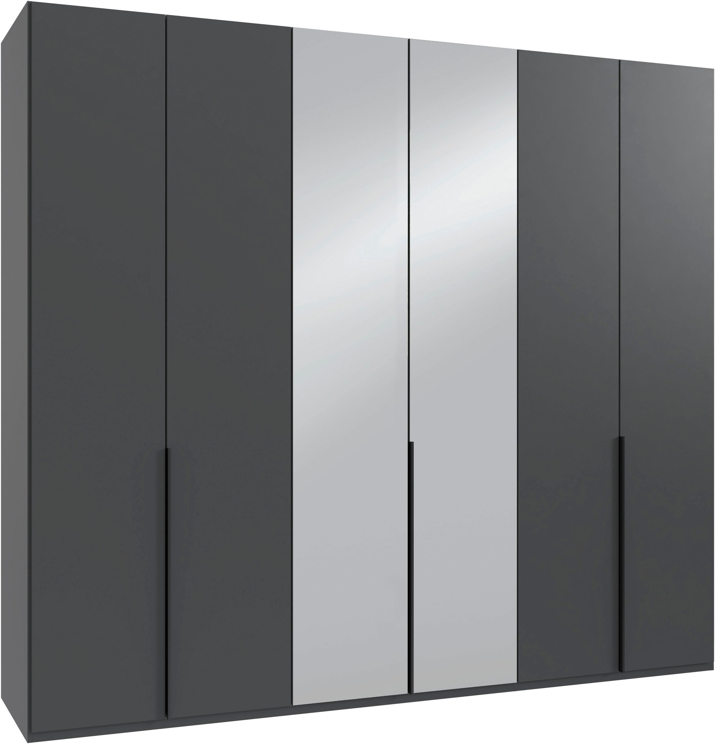Wimex Kleiderschrank »Mugano,in 5 Breiten,2 Höhen,2 Tiefen, viele Farben, Made in Germany« in Basic oder Premium Ausstattung, mit langen Griffen aus Metall, mit oder ohne Spiegel