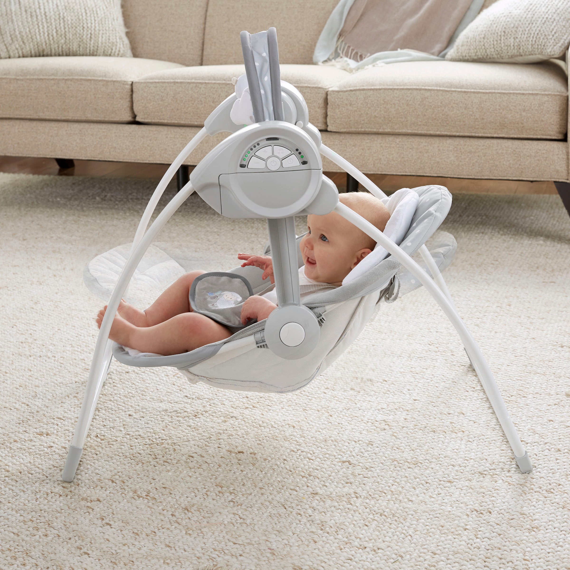 ingenuity Babyschaukel »Comfort 2 Go, Cuddle Lamb«, bis 9 kg, tragbar