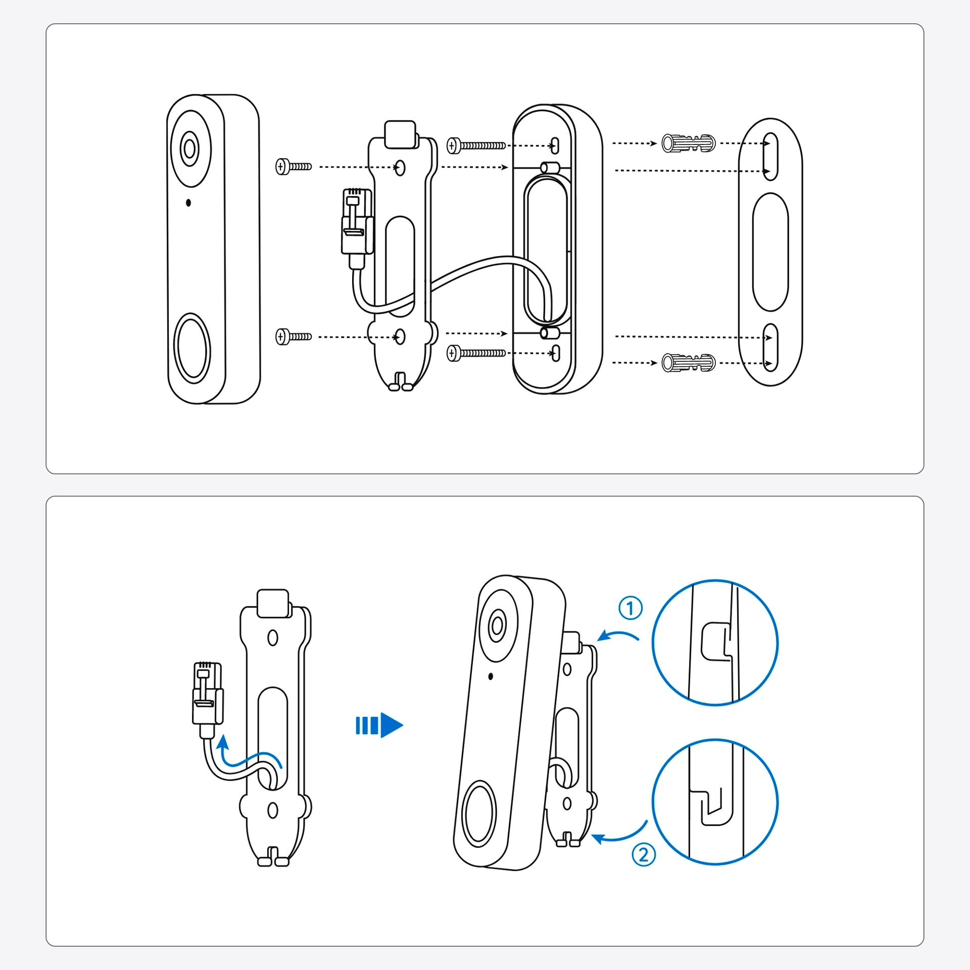 Reolink Smart Home Türklingel »D340W - 5MP Video-Türklingel & Chime«, Aussenbereich, 2,4/5 GHz WLAN, Personenerkennung, 2-Wege-Audio, arbeitet mit NVRs