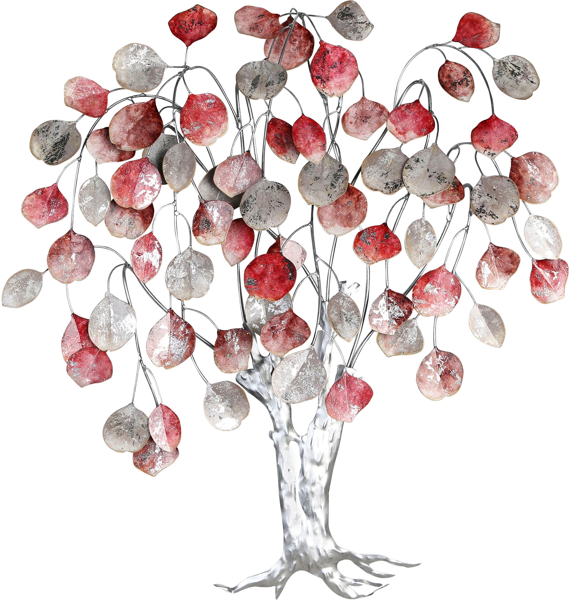 »Wandrelief Metall Wanddekoobjekt klassisch, rottöne/silber«, Jelmoli-Versand Tree, online bestellen | Love GILDE