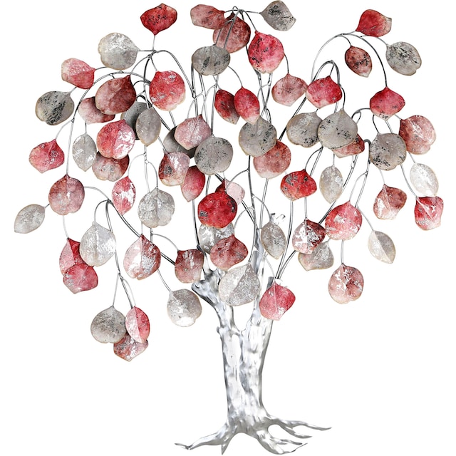 GILDE Wanddekoobjekt »Wandrelief Love Tree, rottöne/silber«, klassisch,  Metall online bestellen | Jelmoli-Versand