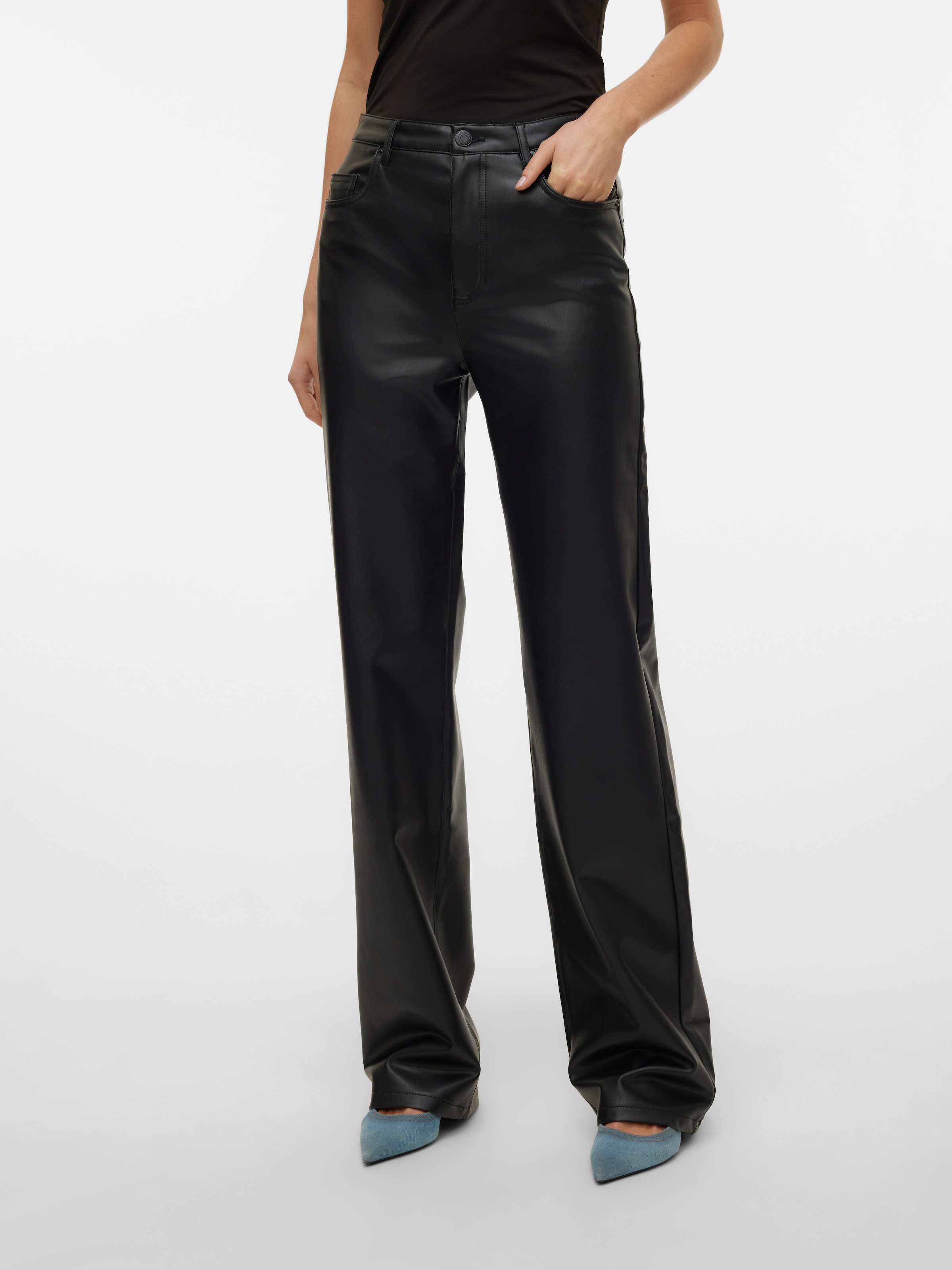 Vero Moda Lederimitathose »VMTESSA HR WIDE PL PANTS NOOS«
