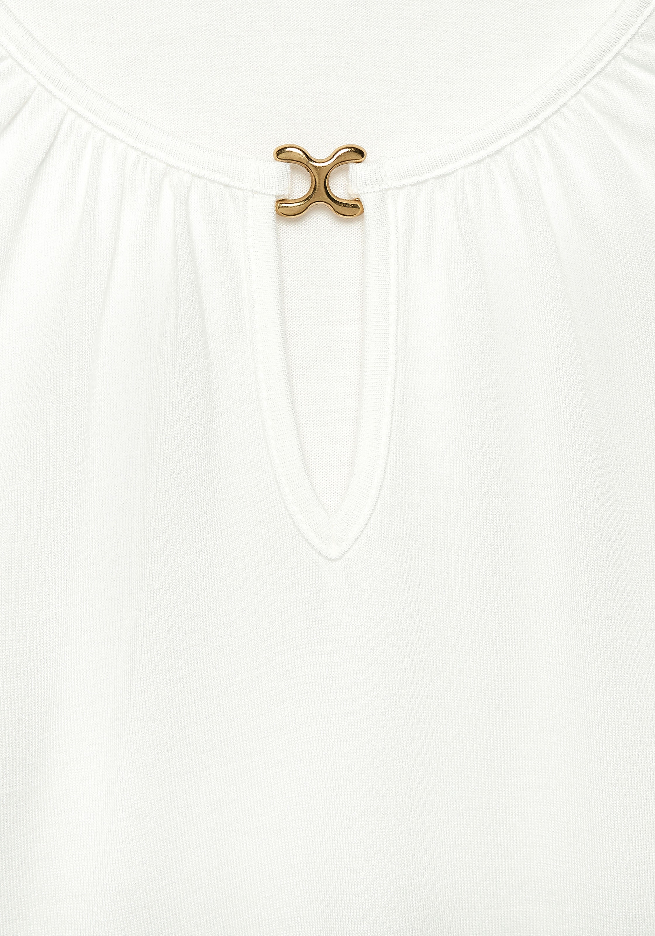 Vivance Tanktop, mit goldfarbenenem Zieraccessoire, elegantes Blusentop