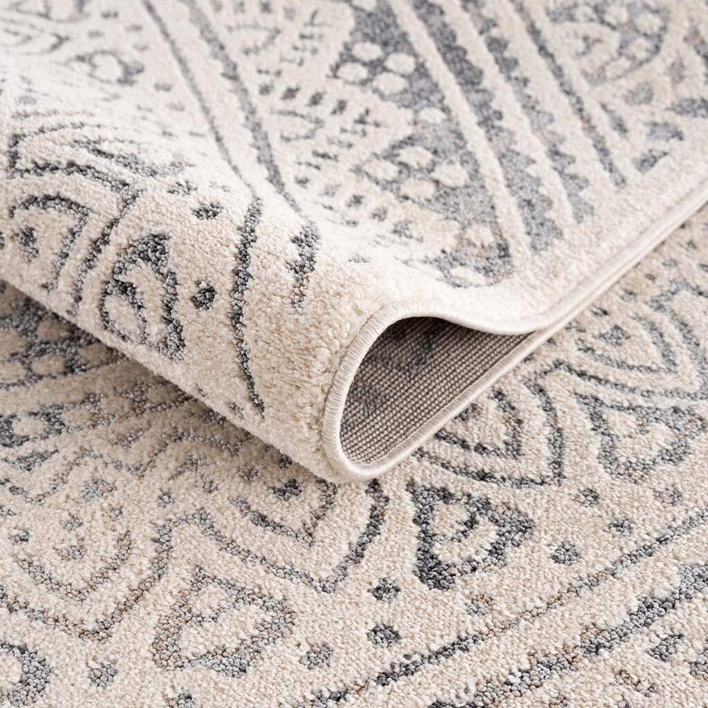 Carpet City Teppich »Art 1652«, rund, 7 mm Höhe, Kurzflor, Ornamenten-Muster, Boho & Mandala Stil