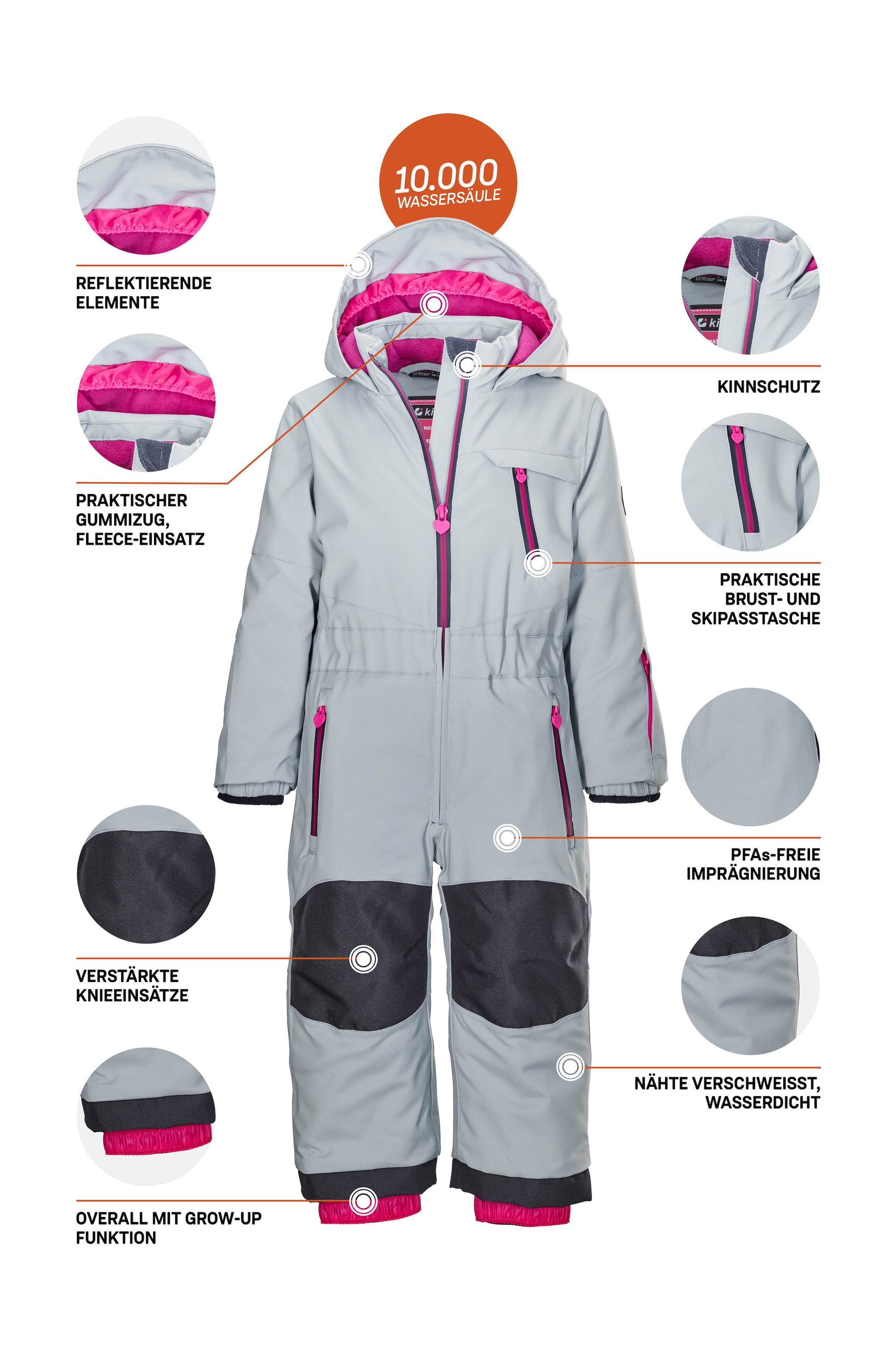 Killtec Skianzug »KW 102 MNS ONPC«, Skioverall: wind-u wasserdicht, Fleecefutter, verlängerbar