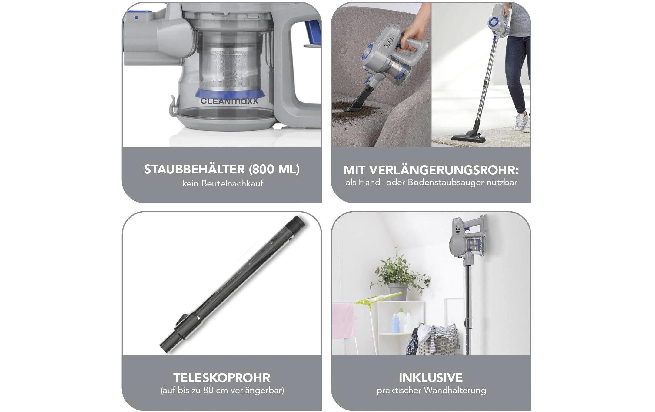 CLEANmaxx Akku-Hand-und Stielstaubsauger »CLEANmaxx«