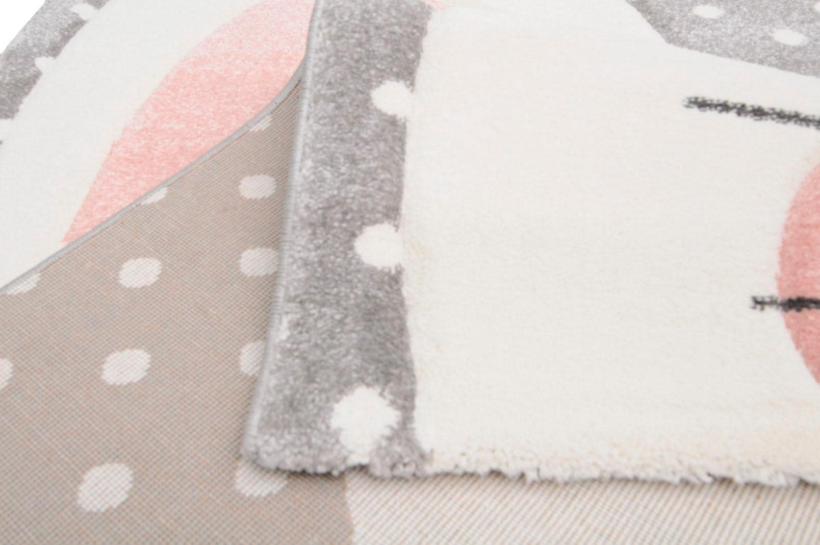 merinos Kinderteppich »Pastel Kids«, rechteckig, 13 mm Höhe, Hasen Motiv, handgearbeiteter Konturenschnitt, Kinderzimmer