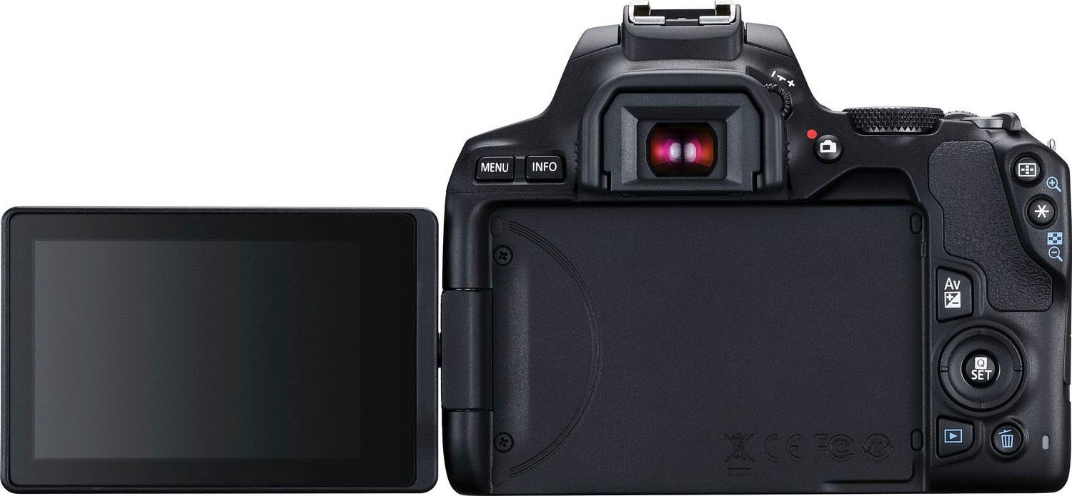 Canon Spiegelreflexkamera »250D + EF-S 18-55mm f/3.5-5.6 III + SB130 Kit«, EF-S 18-55mm f/3.5-5.6 III, 24,1 MP, Bluetooth-WLAN