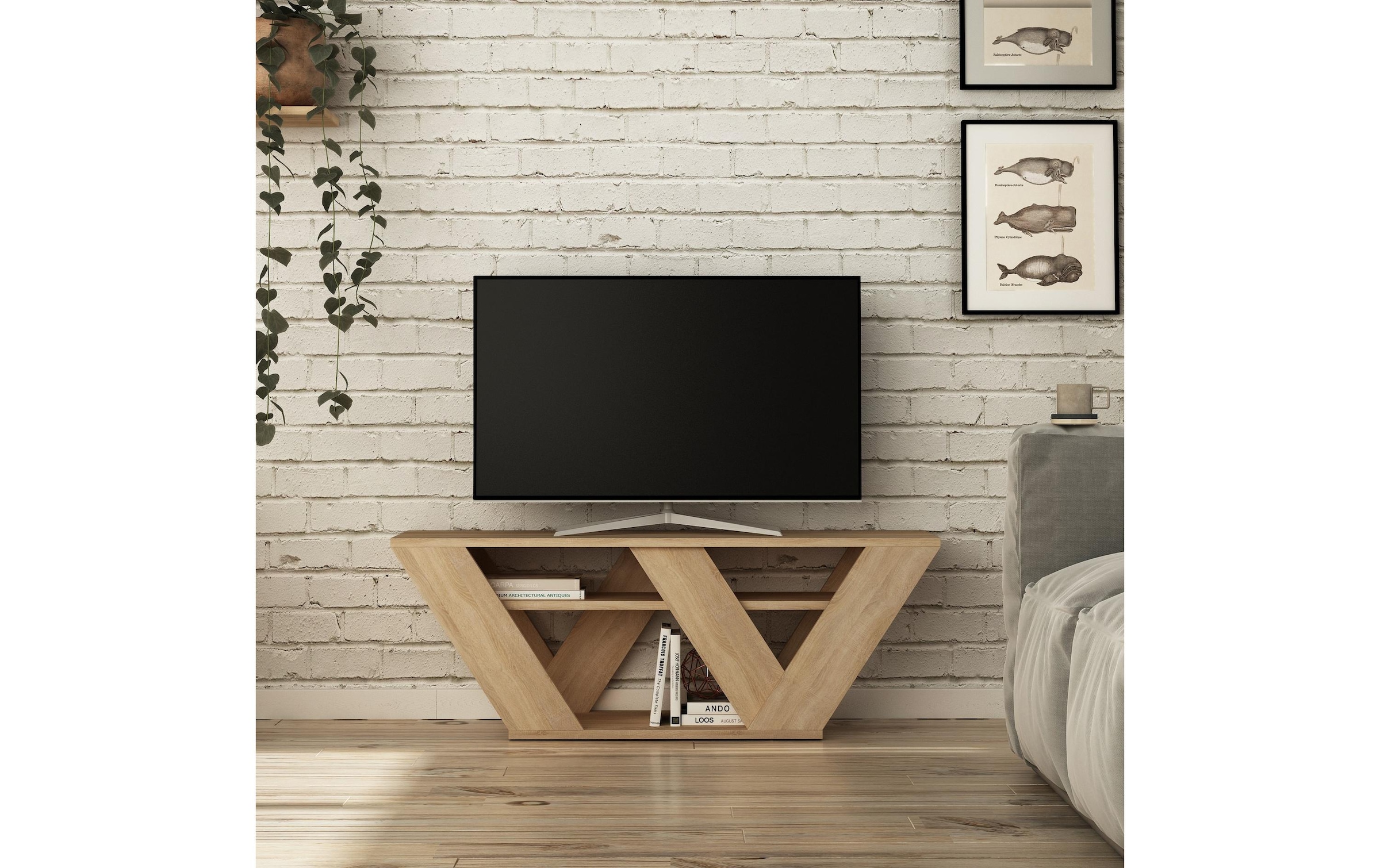 WOODY FASHION TV-Schrank »Pipralla 110 x 30 cm«