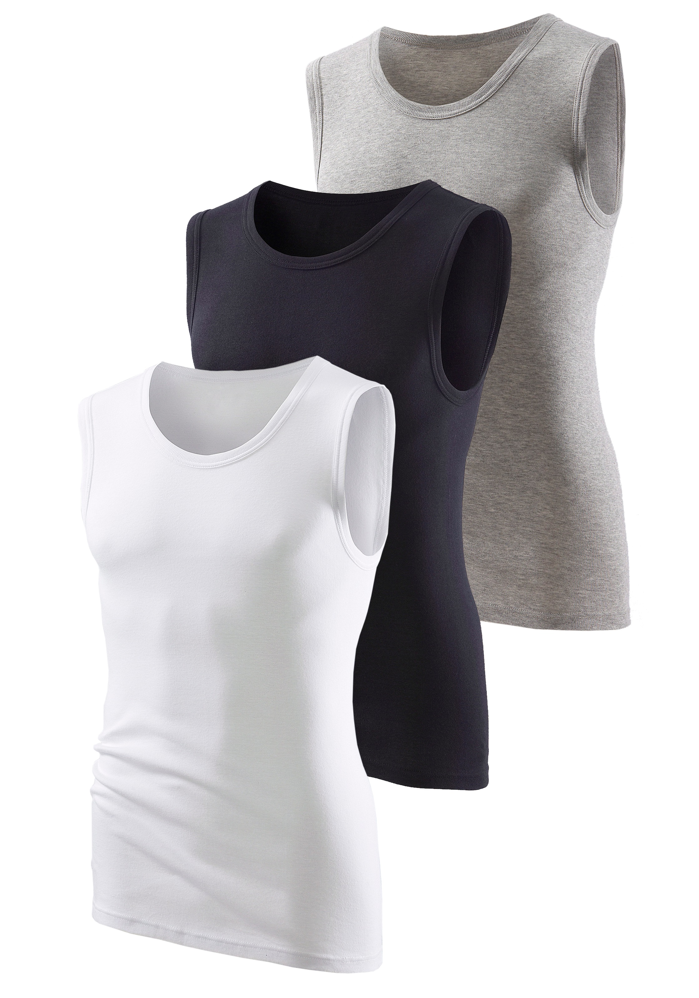 H.I.S Muscleshirt, (3 tlg.), ohne Seitennähte optimale Passform