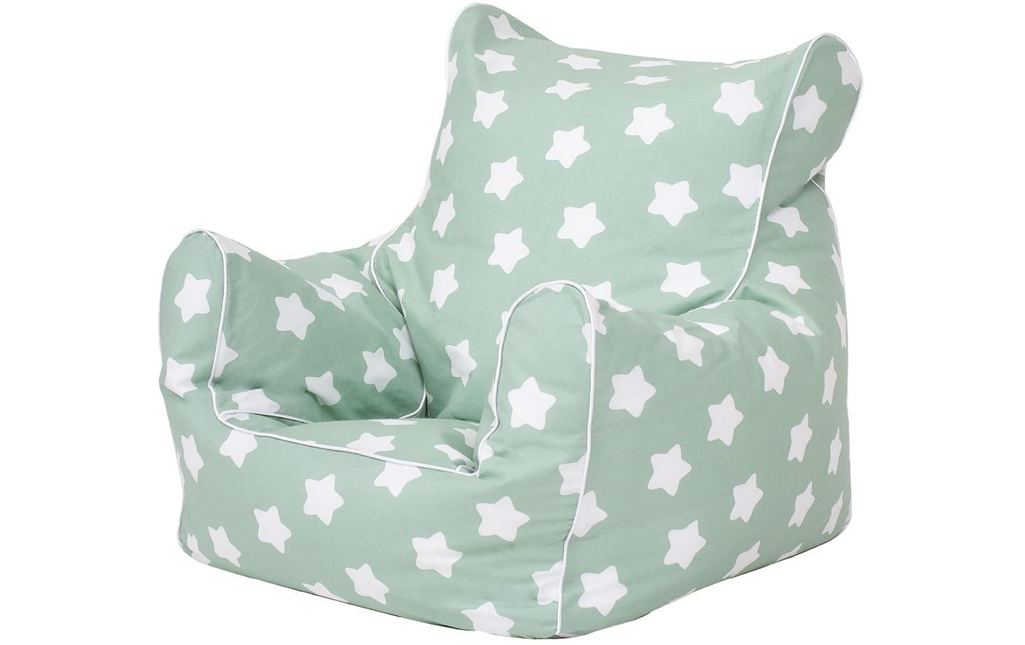 Knorrtoys® Sitzsack »Kindersitzsack Green white stars«