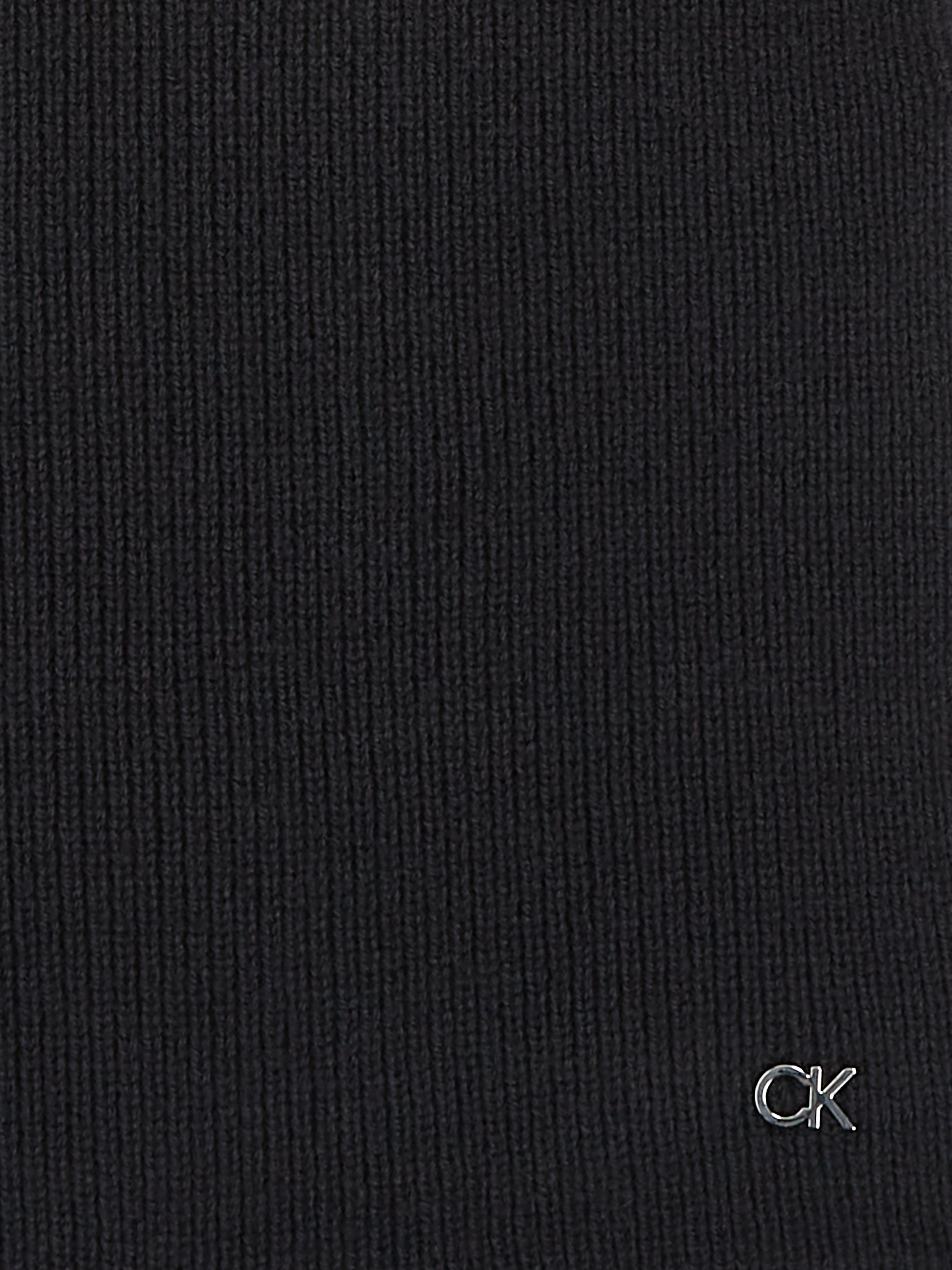 Calvin Klein Schal »CK METAL CHUNKY RIB HW SCARF«, mit Logozeichen