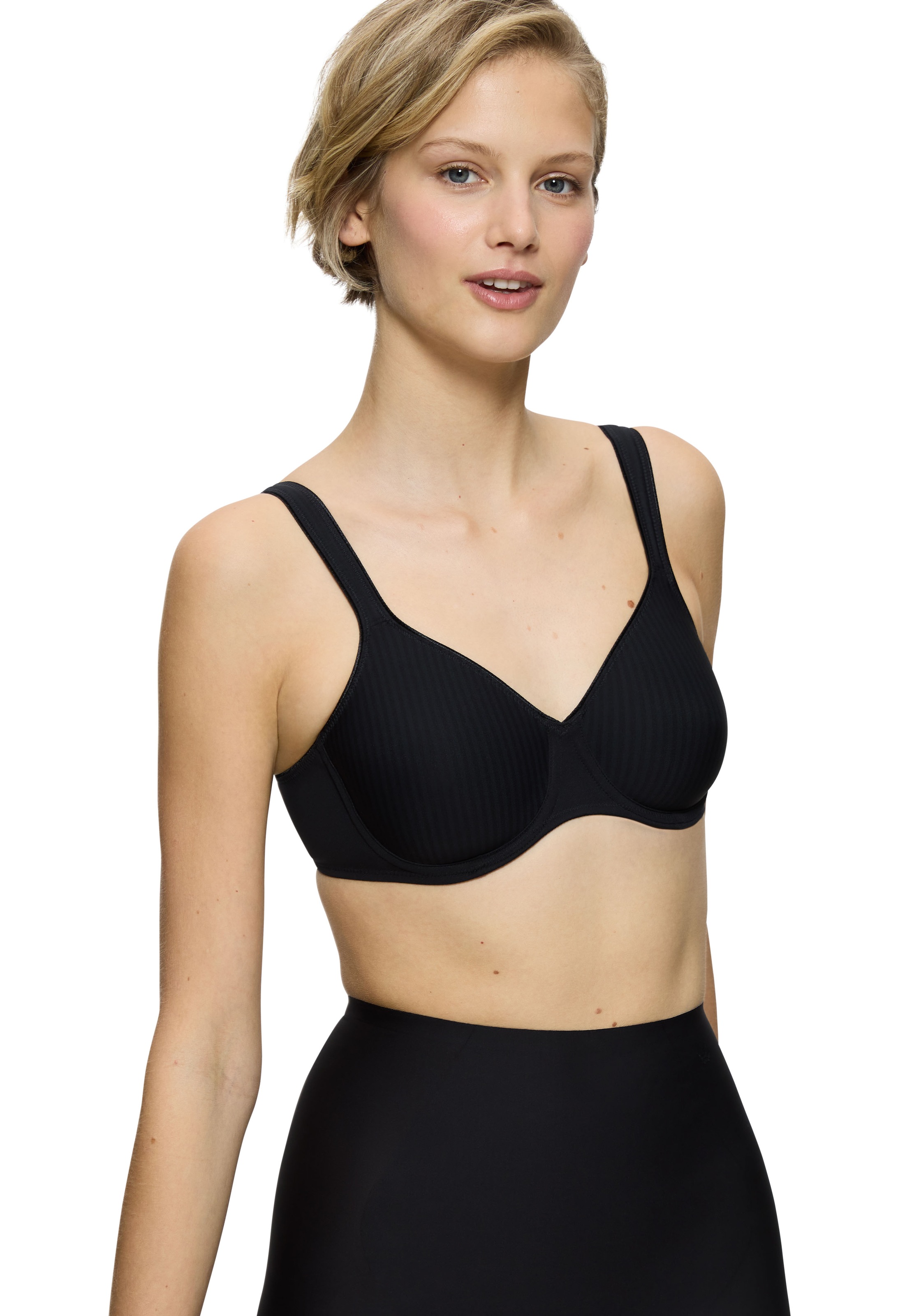 Triumph Bügel-BH »Modern Soft+Cotton W« mit dezenten Glanz-Streifenmuster und breiten Trägern