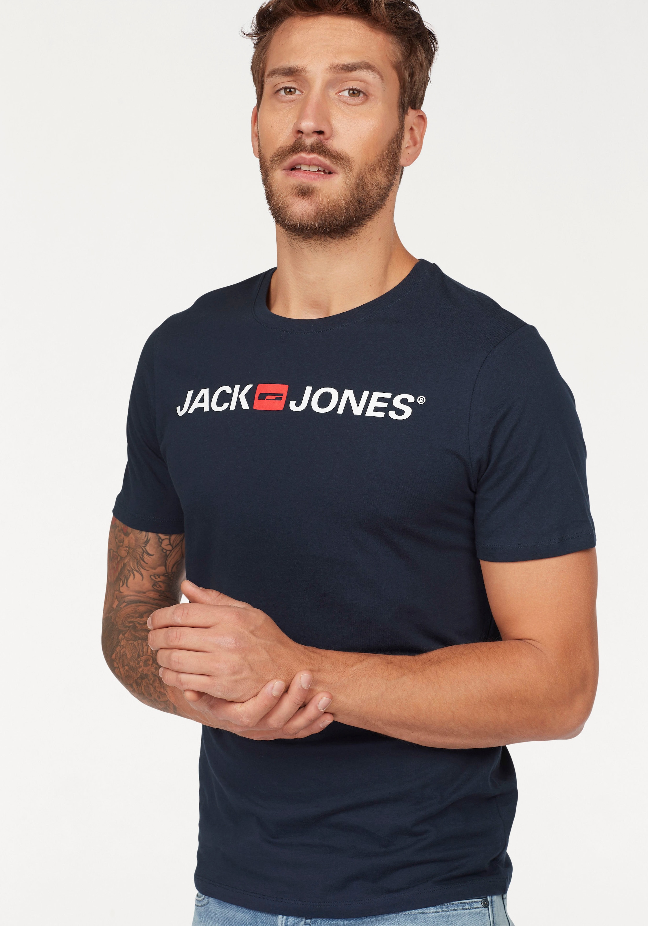T-Shirt Jelmoli-Versand LOGO bestellen »CORP Packung online tlg., Jones | 3 3er-Pack), & TEE«, Jack (Packung, 3er