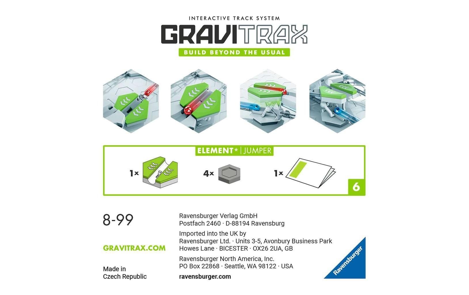 Ravensburger Kugelbahn »Zubehör GraviTrax Element Jumper«, (6 tlg.)