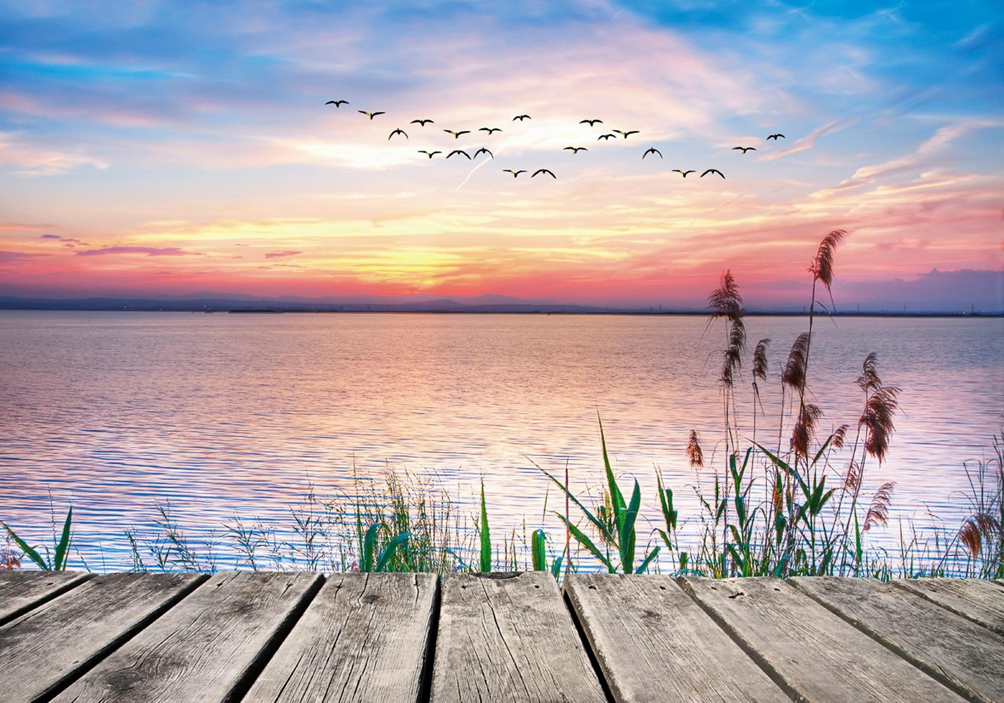 Home affaire Leinwandbild »Kesipun: Der See in den Farben der Wolken«, 100/70 cm kaufen