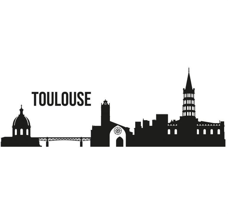 Wall-Art Jelmoli-Versand Skyline (1 selbstklebend, Stadt 120cm«, St.), | Wandtattoo »XXL online kaufen Toulouse entfernbar