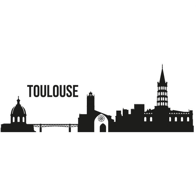 Wandtattoo | kaufen (1 online Jelmoli-Versand »XXL Toulouse Stadt entfernbar Wall-Art selbstklebend, Skyline 120cm«, St.),