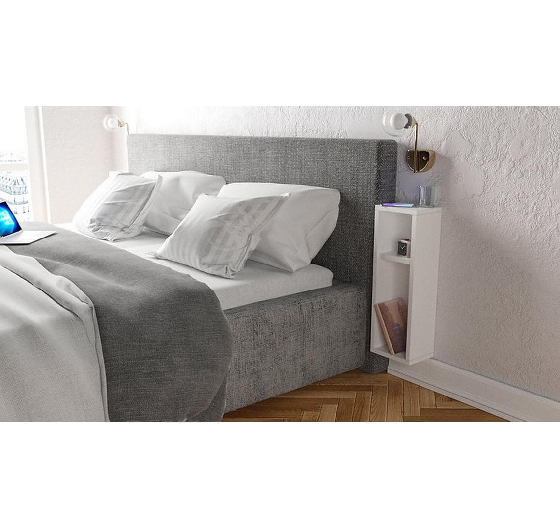 WOODY FASHION Nachttisch »Turra 20 x 65 x 15 cm, Weiss«