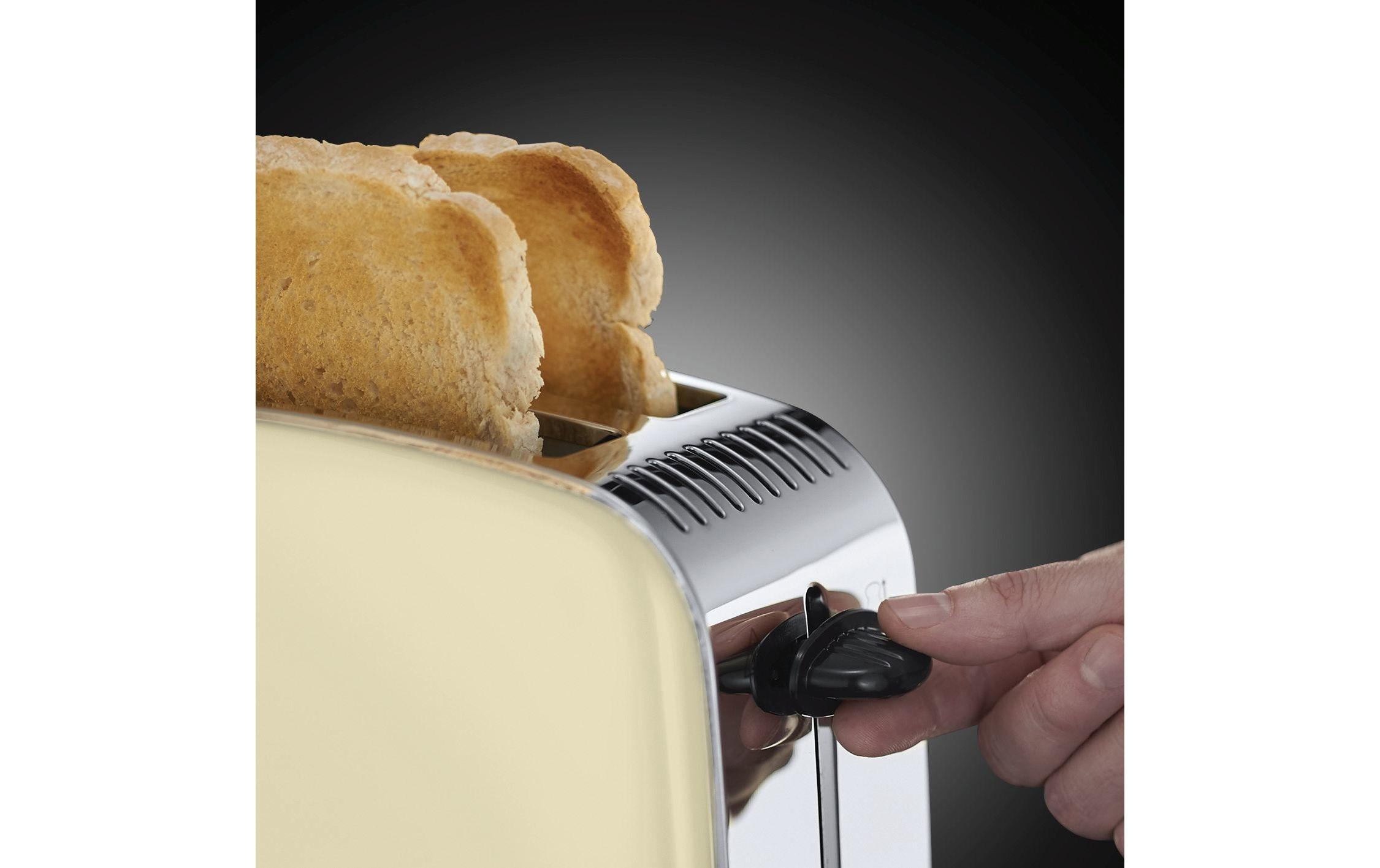 RUSSELL HOBBS Toaster »2333456 Beige«, für 2 Scheiben, 1100 W, extra breite Toastschlitze