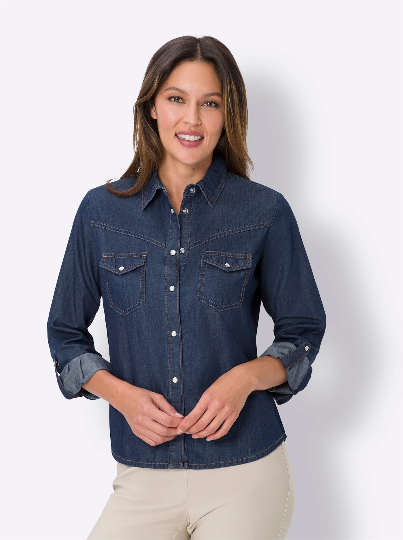 Classic Basics Jeansbluse