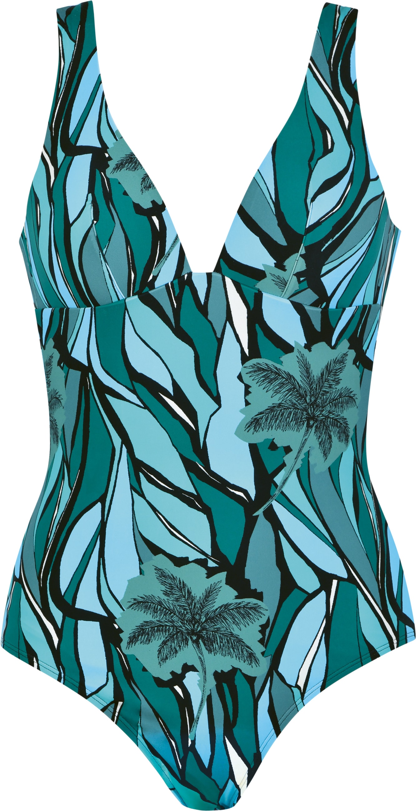 Naturana Badeanzug »Beautiful Beaches« integrierte Cups, figurbetonend, mit Muster, elastisch, bequem