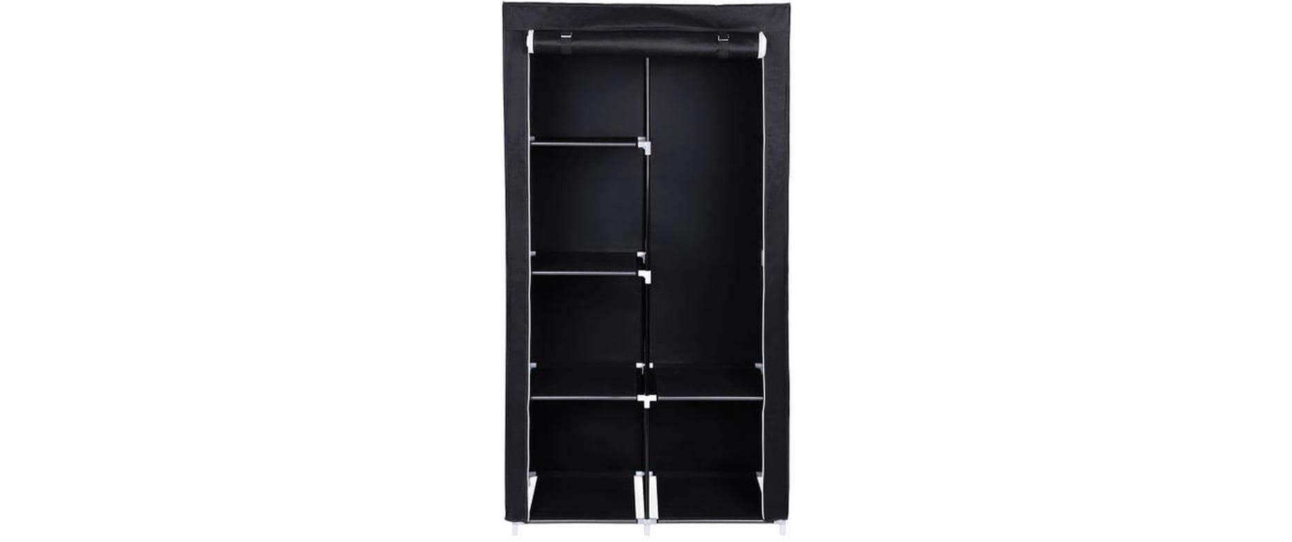 SONGMICS Regal »mit Rolltür 88 x 45 x 170 cm, Schwarz«