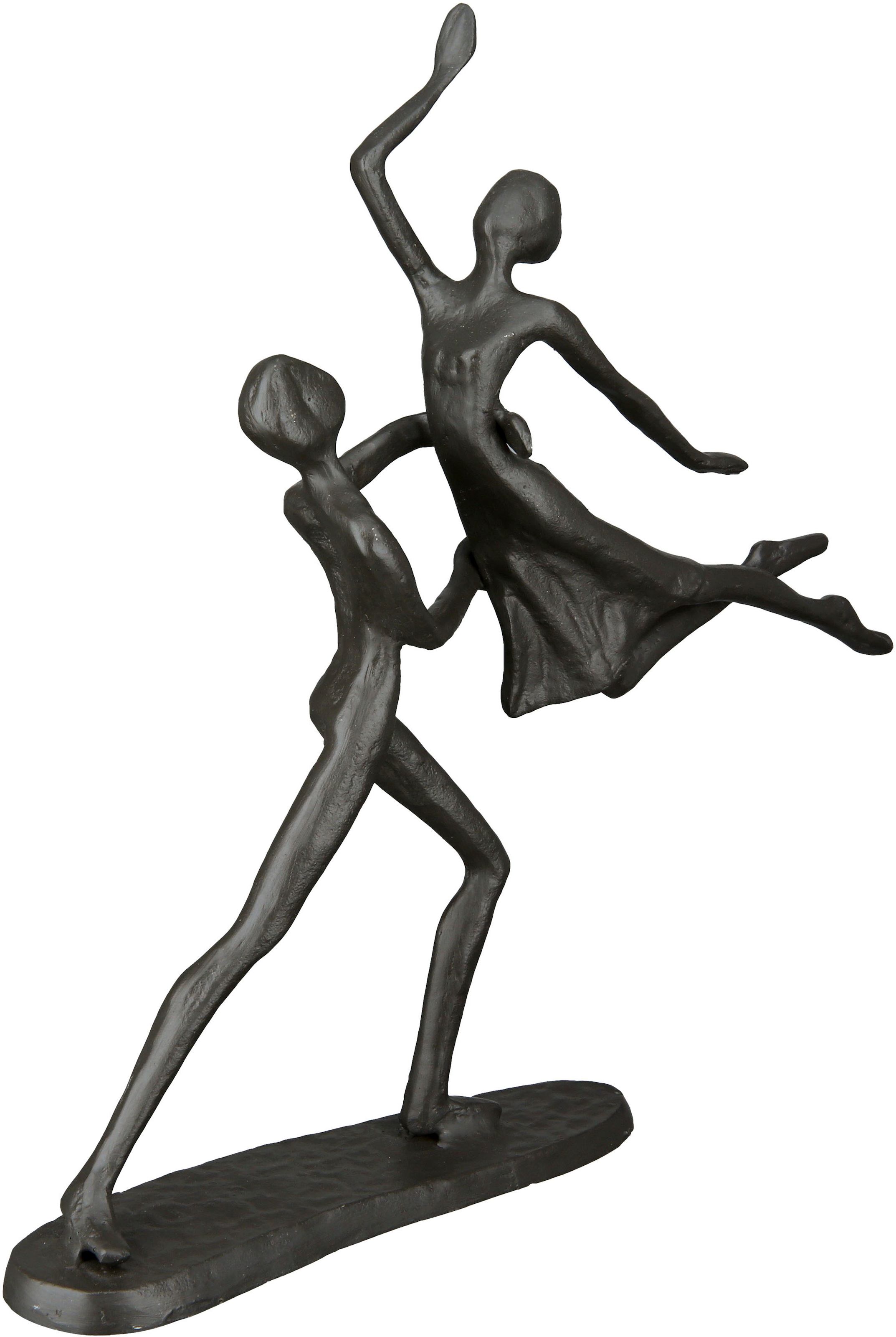 Casablanca by Gilde Dekofigur »Design Skulptur Tanzpaar, braun«, Dekoobjekt, aus Metall, Höhe 17,5 cm, Wohnzimmer