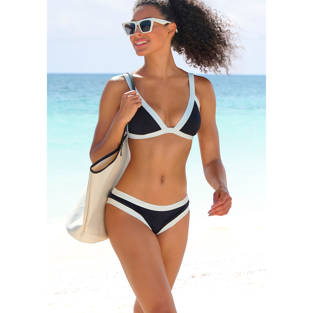 Venice Beach Triangel-Bikini, aus strukturierem Material