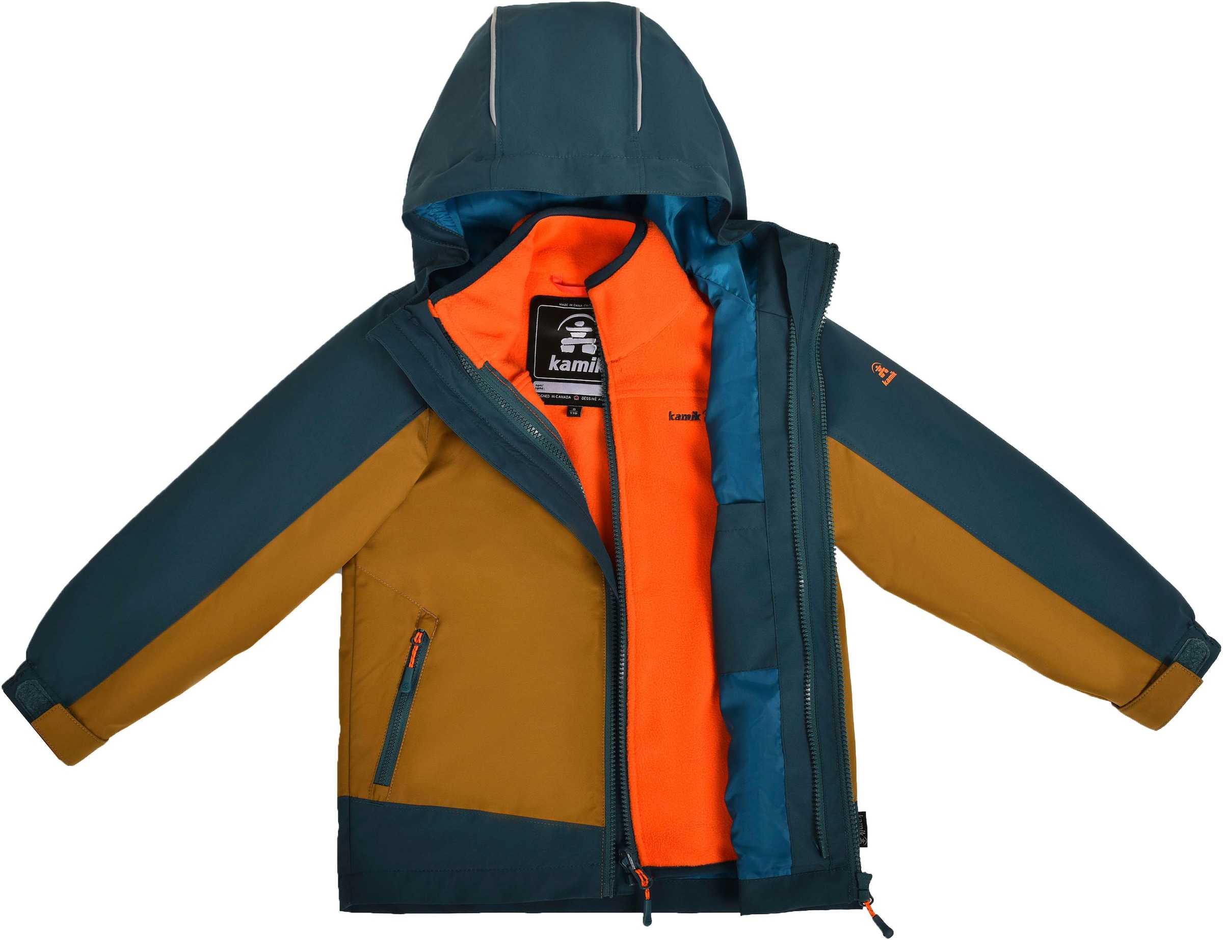 Kamik Doppeljacke »KASON«, mit Kapuze, für Kinder
