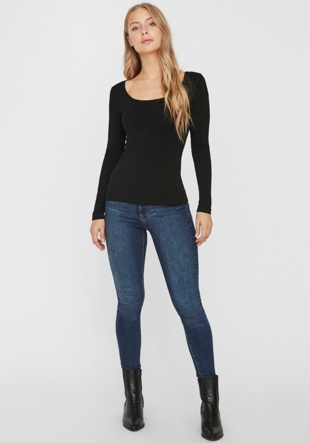 aus bei Bio-Baumwolle Langarmshirt Vero Moda Jelmoli-Versand online »VMMAXI«, Schweiz bestellen