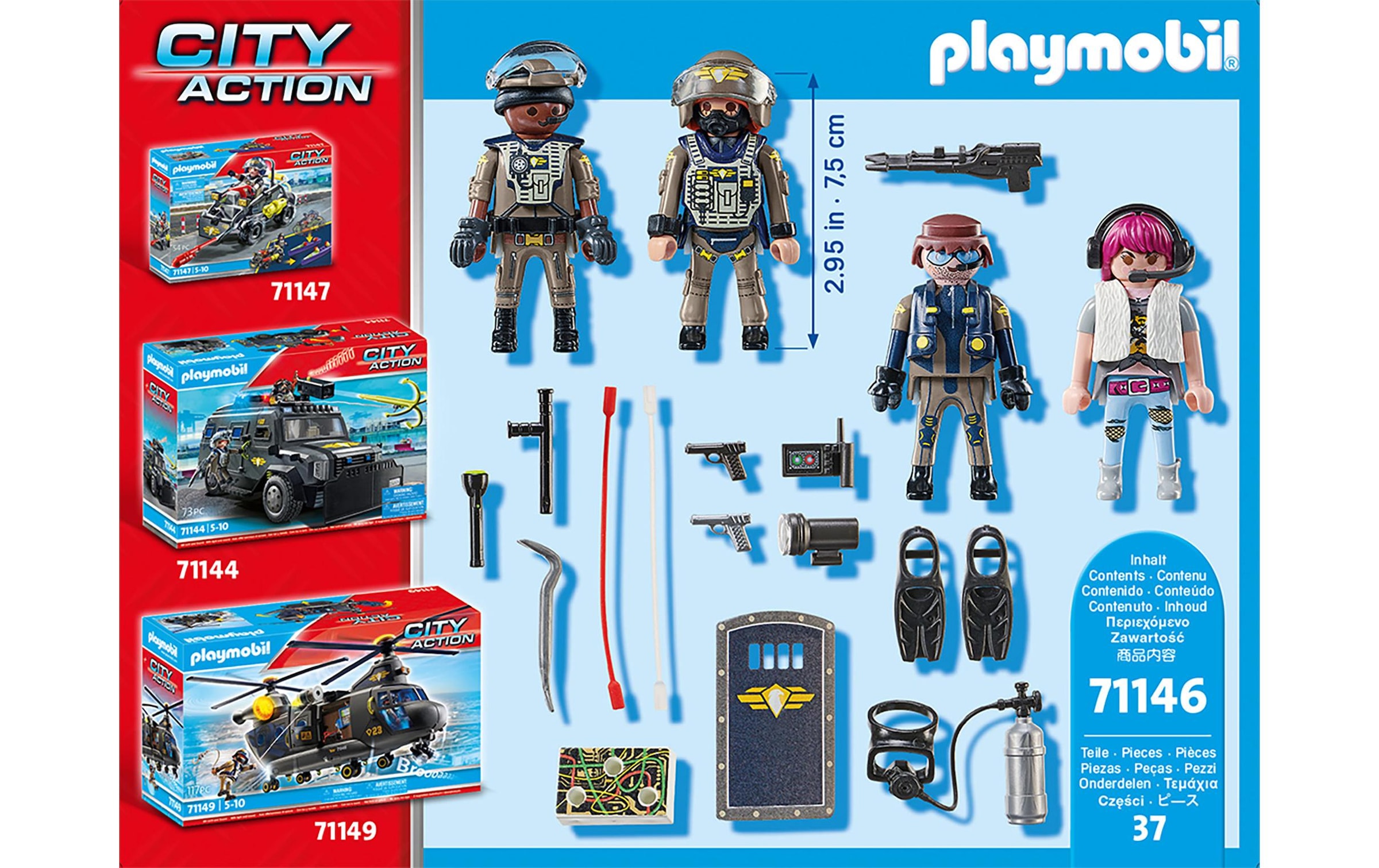 Playmobil® Spielbausteine »City Action SWAT-Figurenset 71146«, (37 St.)