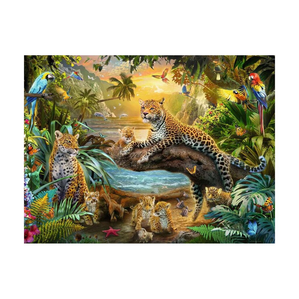 Ravensburger Puzzle »Puzzle Leopardenfamilie im Dschungel«, (1500 tlg.)