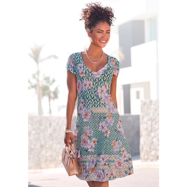 LASCANA Sommerkleid, mit V-Ausschnitt online shoppen bei Jelmoli-Versand  Schweiz