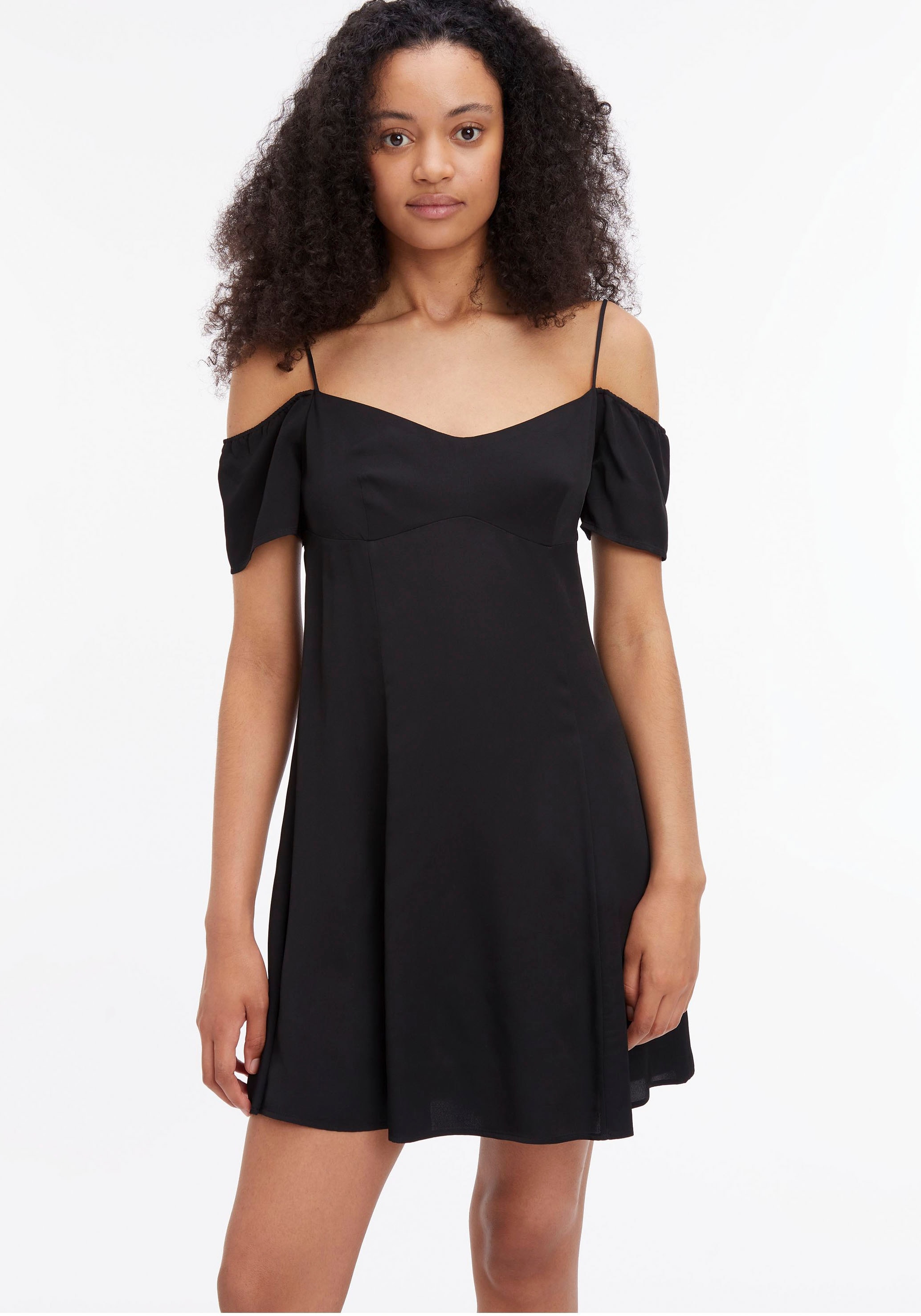 Schweiz Off-Shoulder-Kleid, online Rückenausschnitt mit kaufen bei Calvin Jeans Klein Jelmoli-Versand