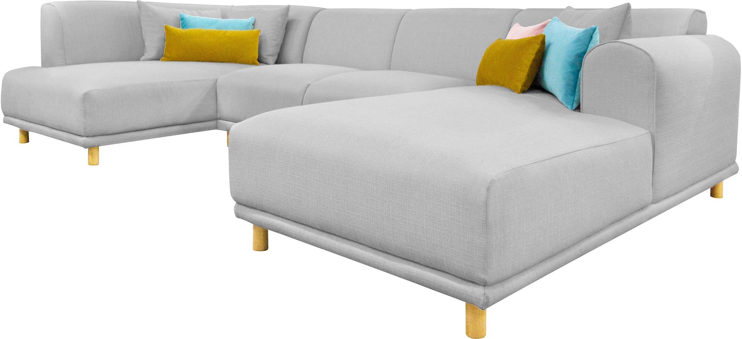 andas Wohnlandschaft »Maroon U-Form«, in skandinavischem Design, mit losen Kissen