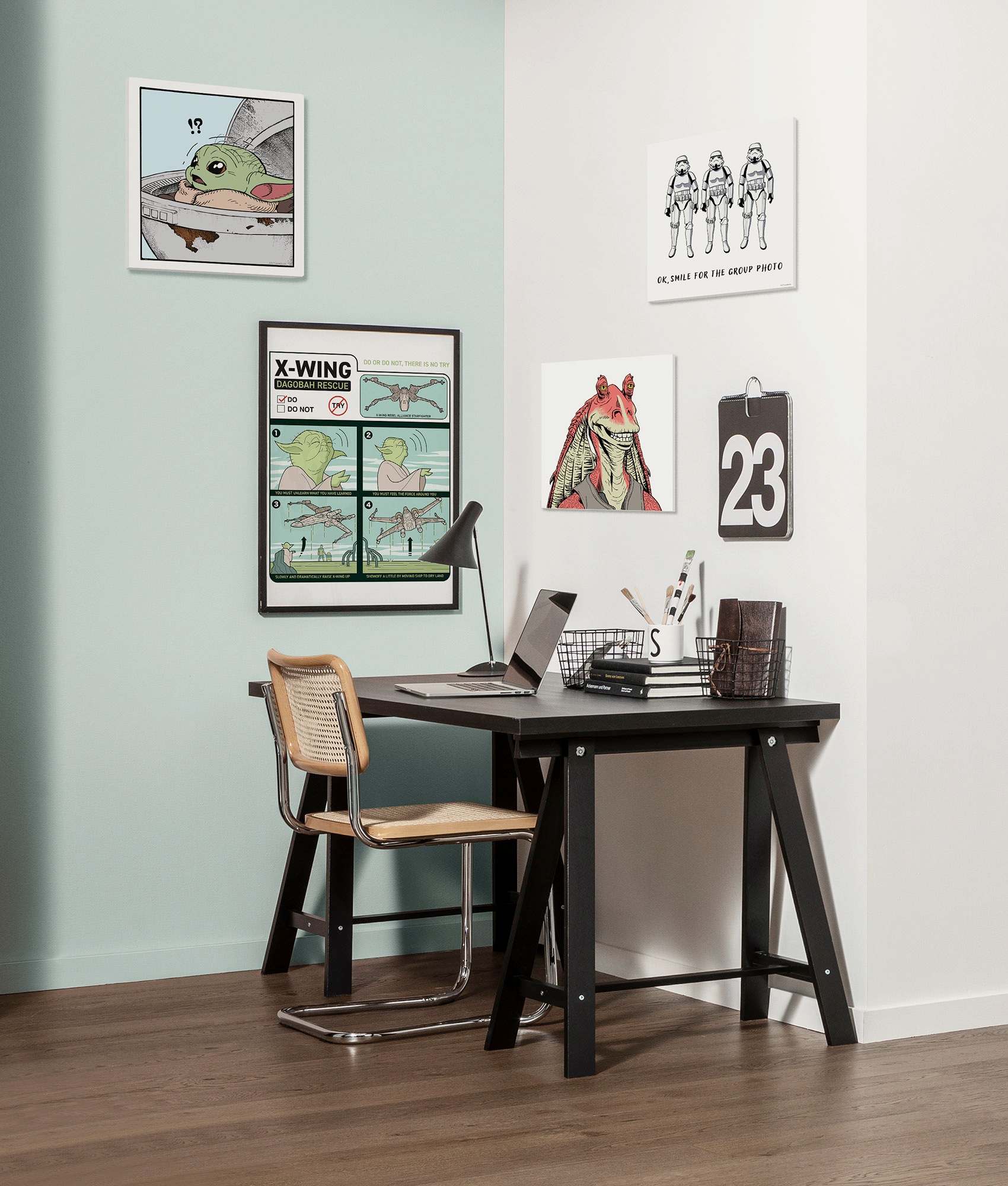 Komar Wandbild »Star Wars X-Wing Instructions«, Disney, (Set, 1 St.), 50 x 70 cm (Breite x Höhe) - Kinderzimmer, Dekoration