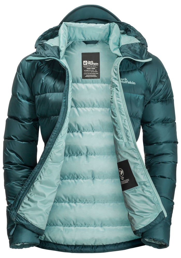 Jack Wolfskin Daunenjacke »NEBELHORN DOWN HOODY W«, mit Kapuze