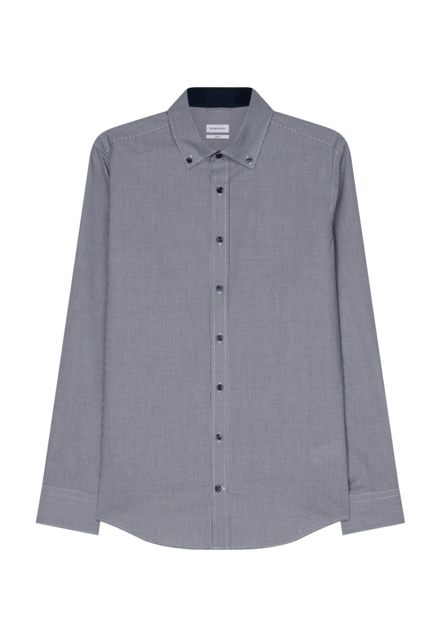 seidensticker Businesshemd »Slim« Slim 1/1 Button-Down-Kragen Karo