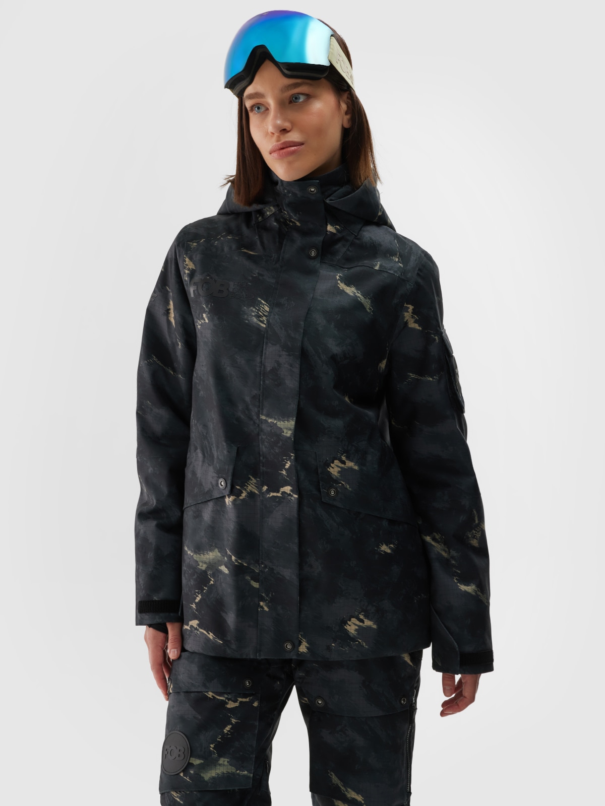 4F Snowboardjacke, mit Kapuze