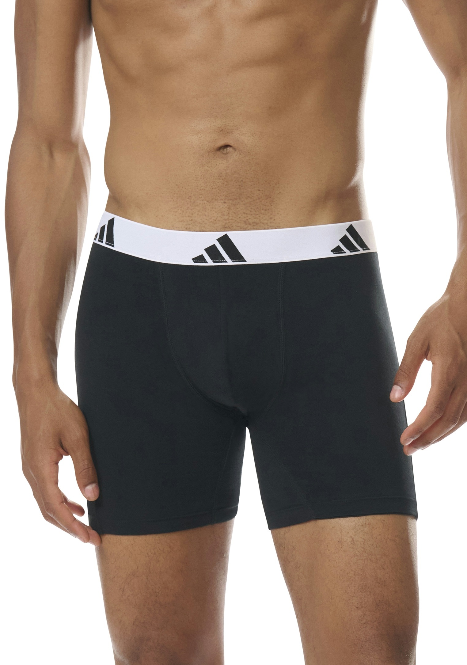 adidas Sportswear Langer Boxer »Active Flex Cotton«, (3er Pack), elastisch, Logo-Bund, sportlicher Look, ohne Eingriff