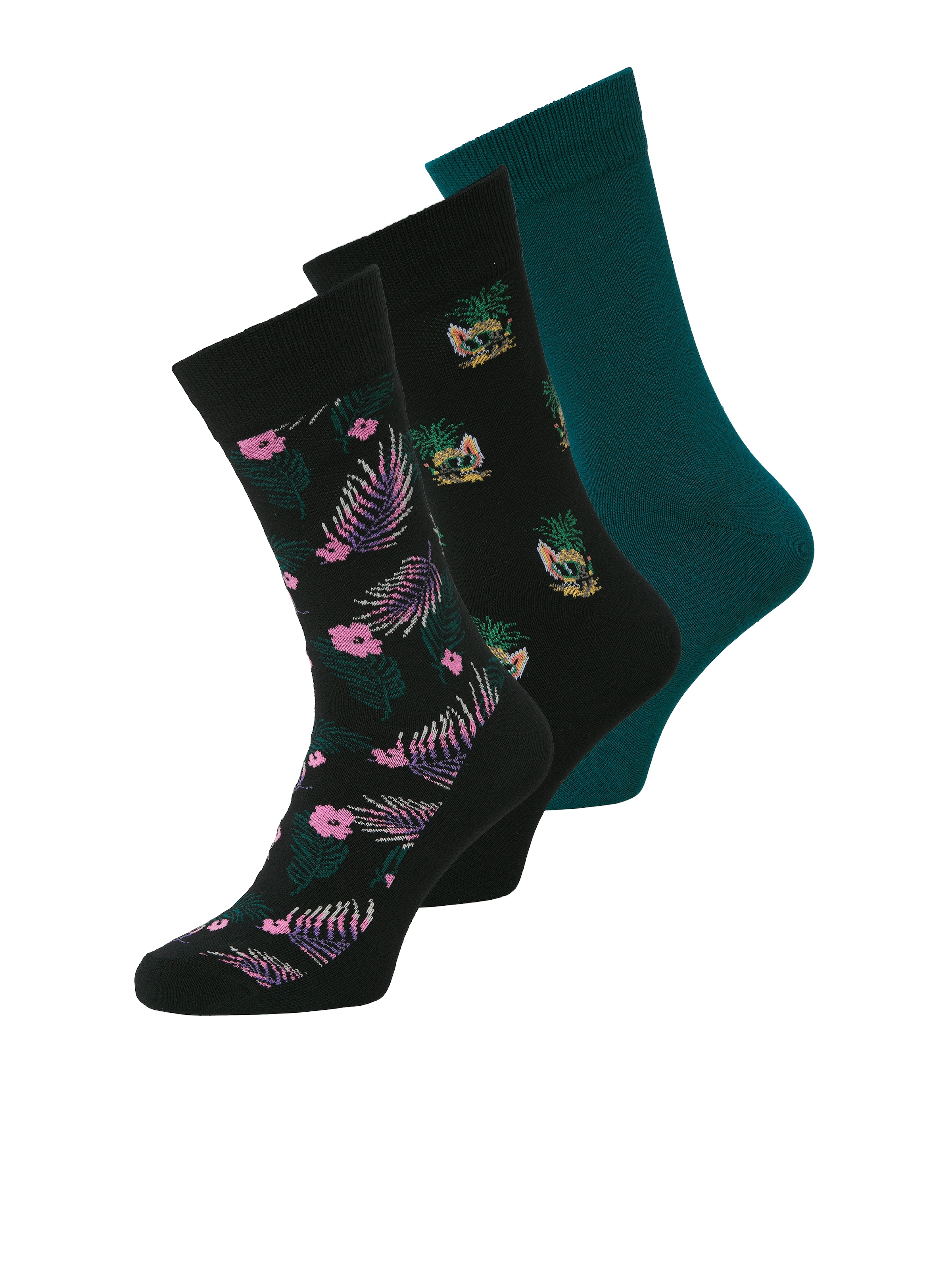 Jack & Jones Freizeitsocken "JACPINEAPPLE SKULLS SOCKS 3 PACK SN" Packung, 3 Paar tlg.