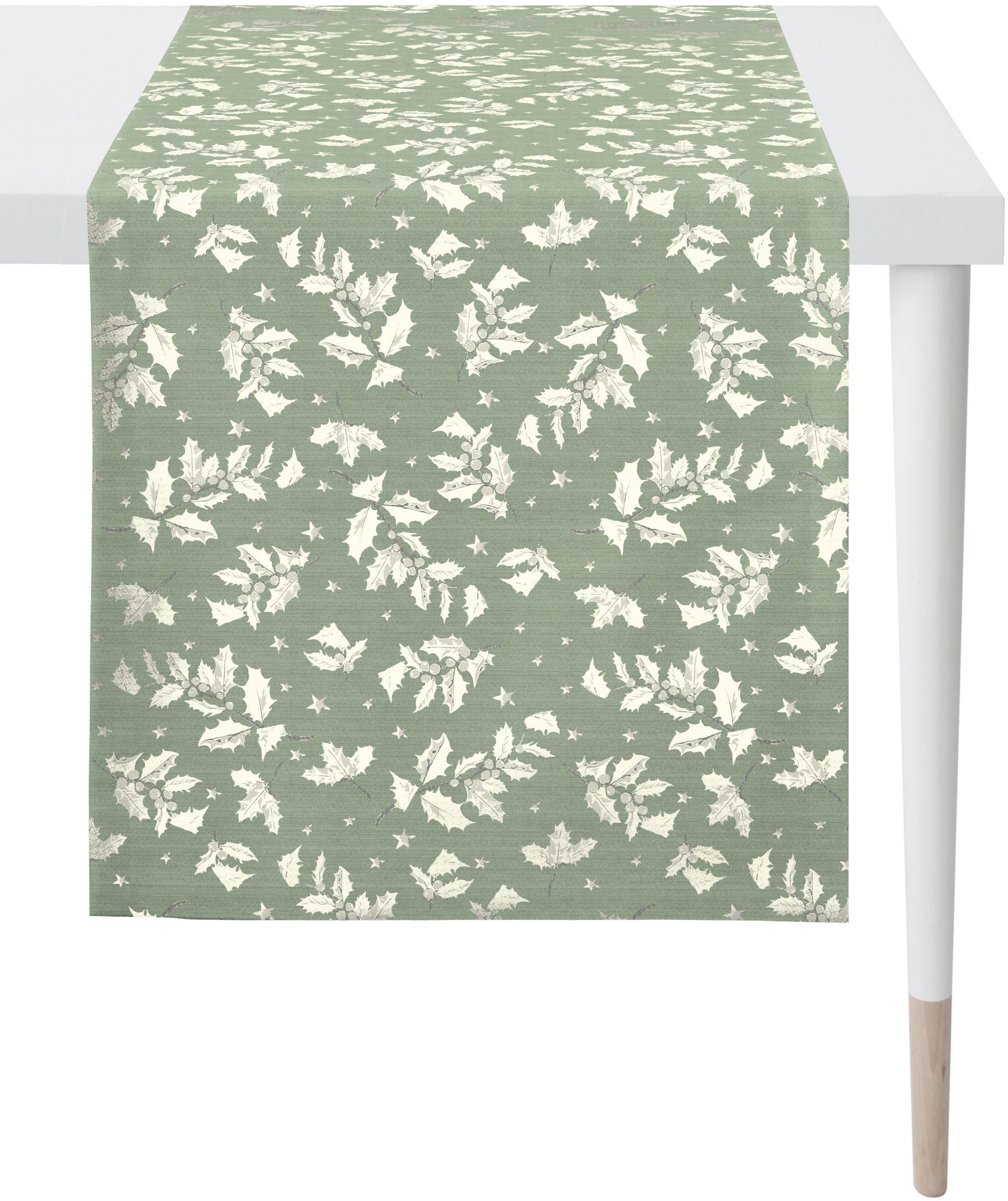 APELT Tischläufer "3625 Christmas Elegance, Jacquardgewebe, Weihnachtsdeko, Weihnachten" mit glänzenden Fäden