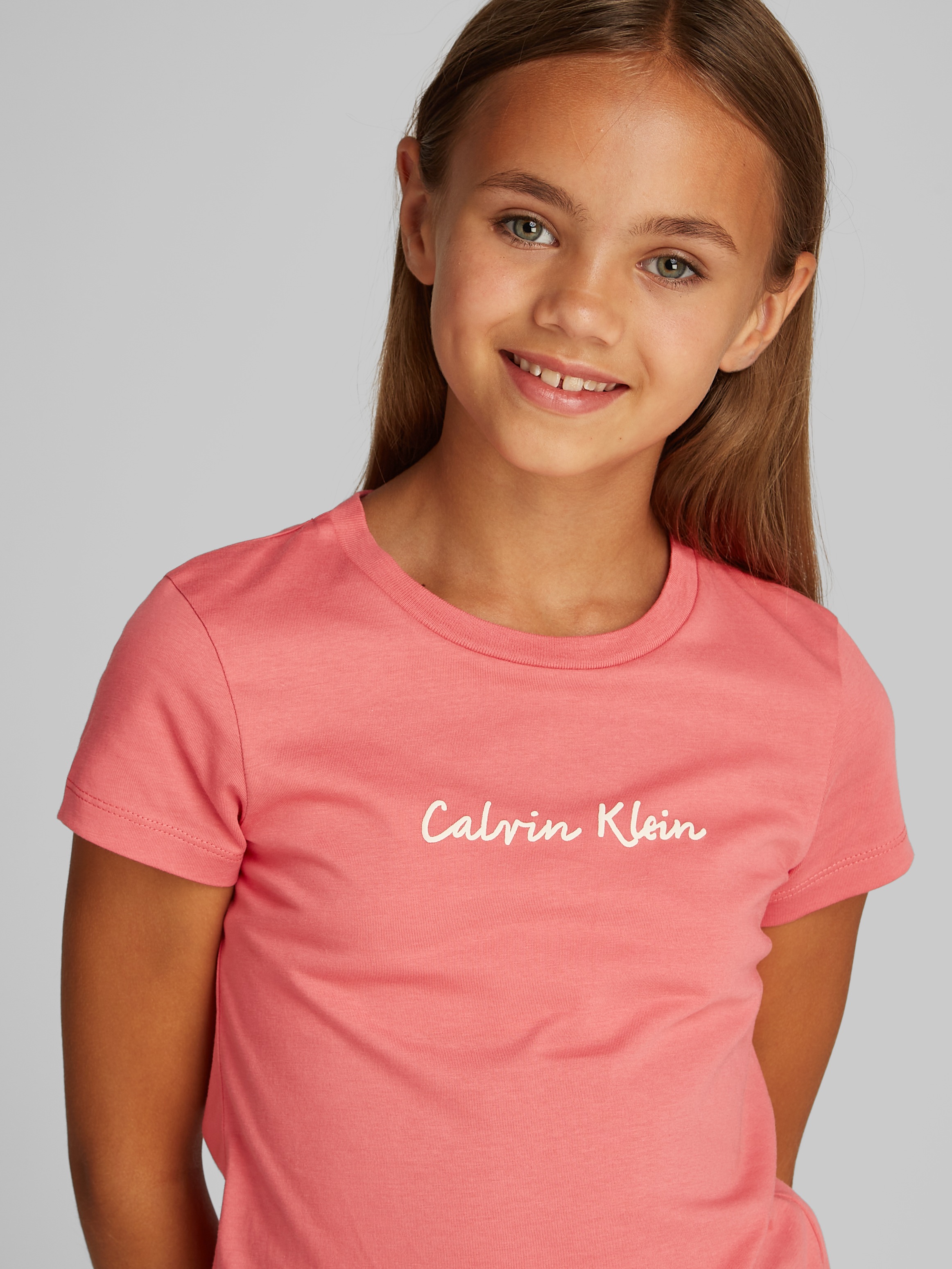 Calvin Klein Jeans T-Shirt »SCRIPT LOGO SLIM SS T-SHIRT« mit Logoschriftzug