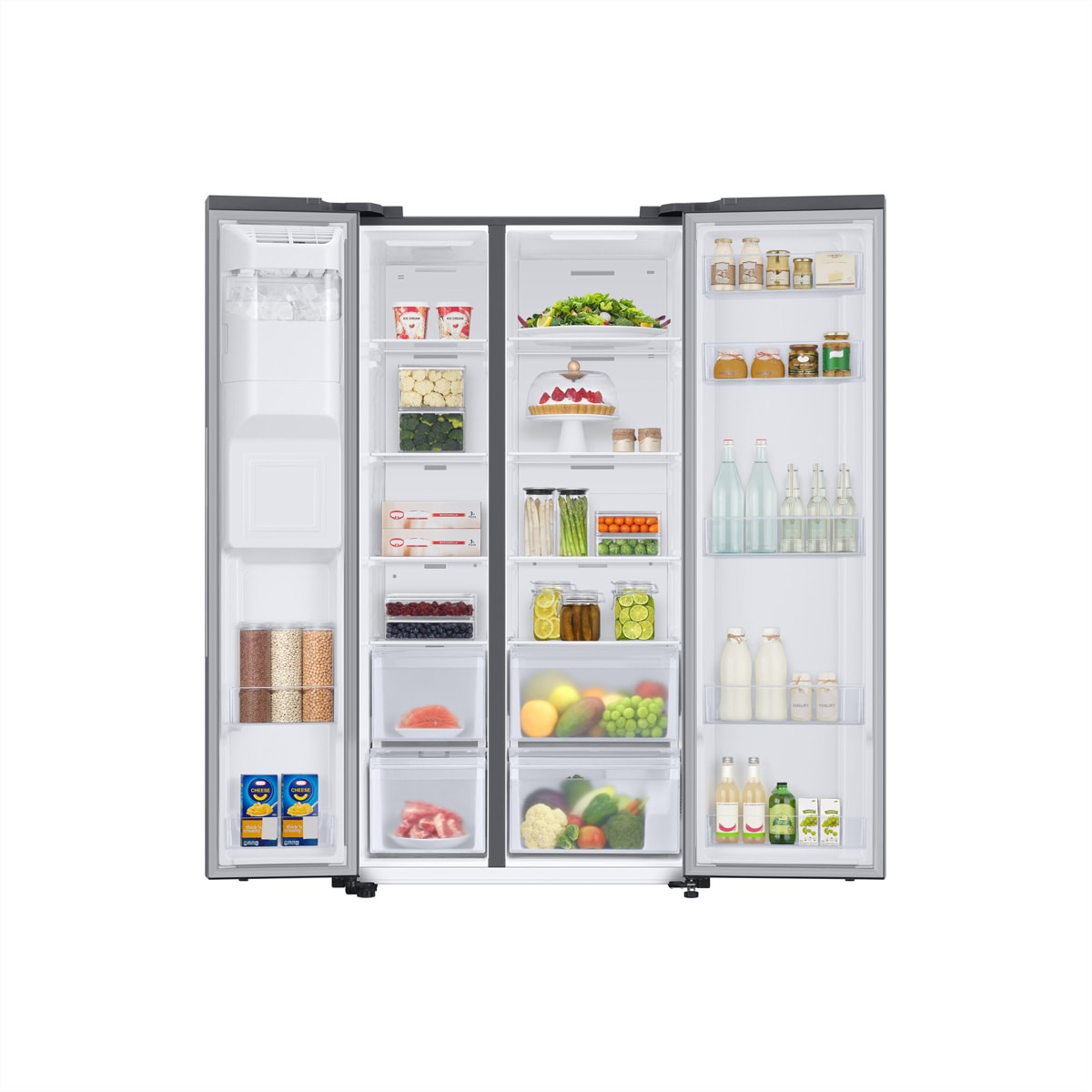 Samsung Side-by-Side »Samsung Food Center RS8000, 634l, Edelstahl-Optik, RS67A8811S9/WS«, 178 cm hoch, 91.2 cm breit